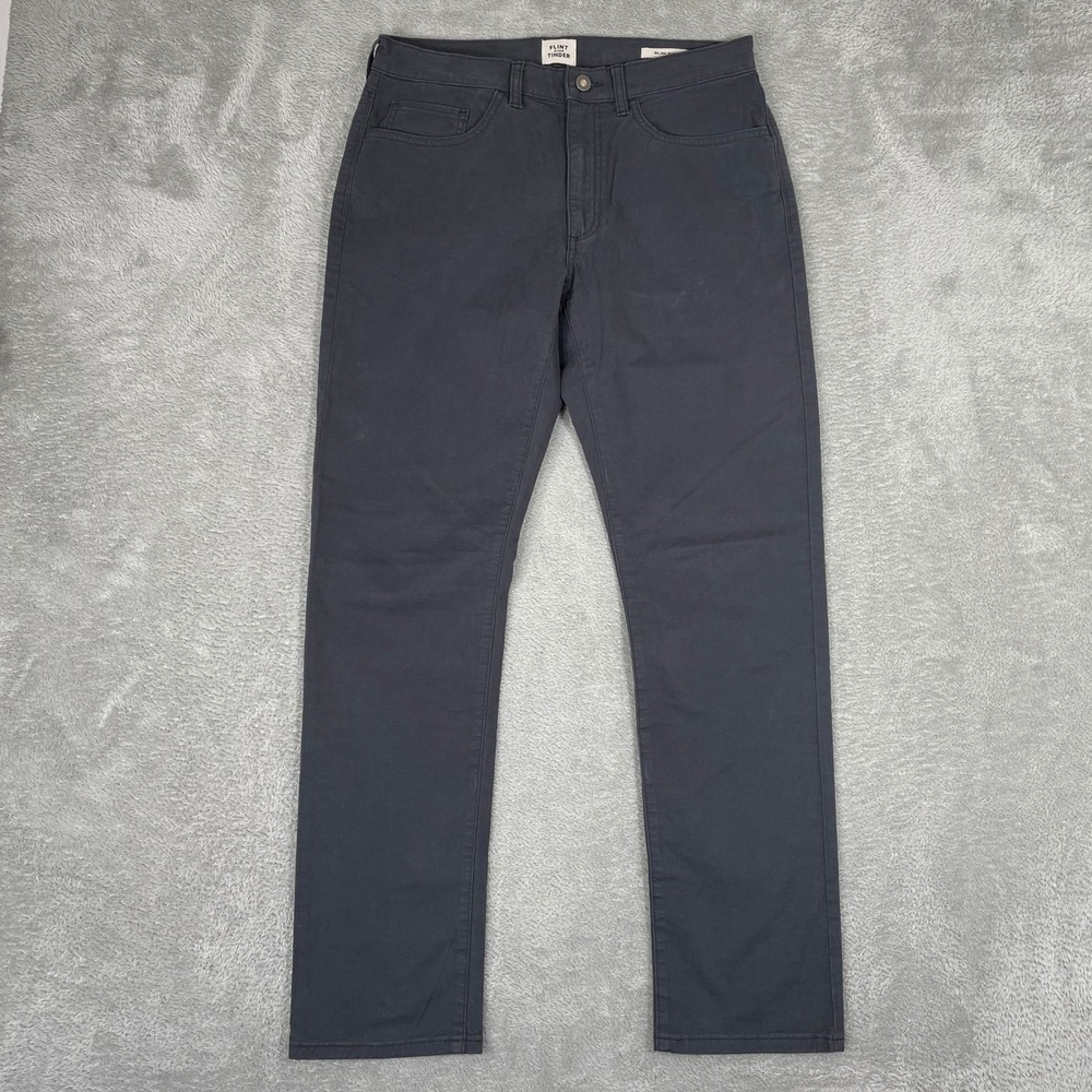 Flint‎ and Tinder 365 Pant Mens 31x30 Gray Slim Fit Chino Workwear Everyday